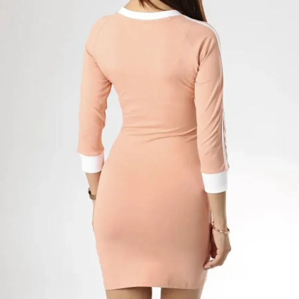 Adidas Originals Womens 3-Stripes Dress dust pink DV2565 - Picture 4 of 16